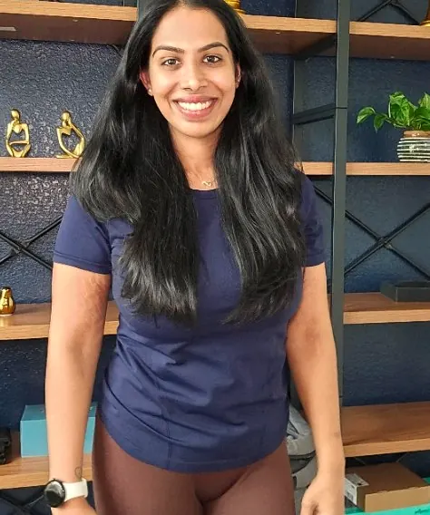 Rose smiling in a navy training tee